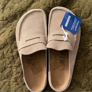 Birkenstock Naples Boston Clog Taupe Suede Sz 9.5US EU42